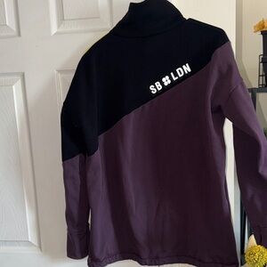 Sweaty Betty Black and Purple Sweatshirt
